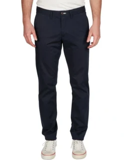 Gant Slim Twill Chino Pant In Blue