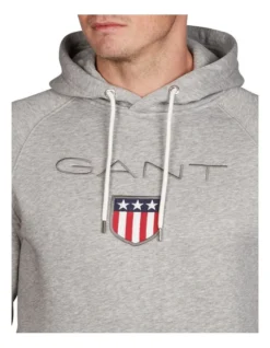 Gant Shield Sweat Hoodie In Grey -Myer Clothing Shop 796765330 956950300 3 720x928