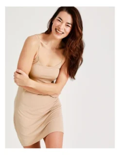 SOHO Slip Dress In Beige -Myer Clothing Shop 797403610 797402710 7 720x928