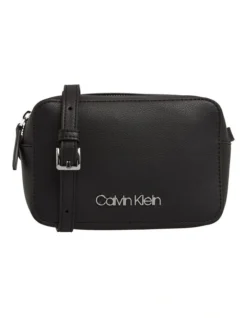 Calvin Klein Bax Black Zip Top Crossbody Bag K60K606759