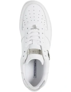 Windsor Smith Rich White/Silver Leather Flatform Sneaker -Myer Clothing Shop 802621900 3 720x928