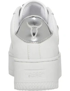Windsor Smith Rich White/Silver Leather Flatform Sneaker -Myer Clothing Shop 802621900 5 720x928