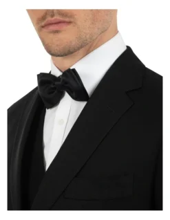 Tailored Fit Stefano Black Wool Jacket FCK410 -Myer Clothing Shop 803014120 4 720x928