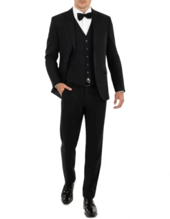 Tailored Fit Stefano Black Wool Jacket FCK410 -Myer Clothing Shop 803014120 5 720x928