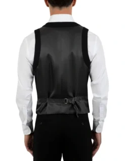 Tailored Fit Silvio Black Wool Vest FCK410 -Myer Clothing Shop 803014300 3 720x928