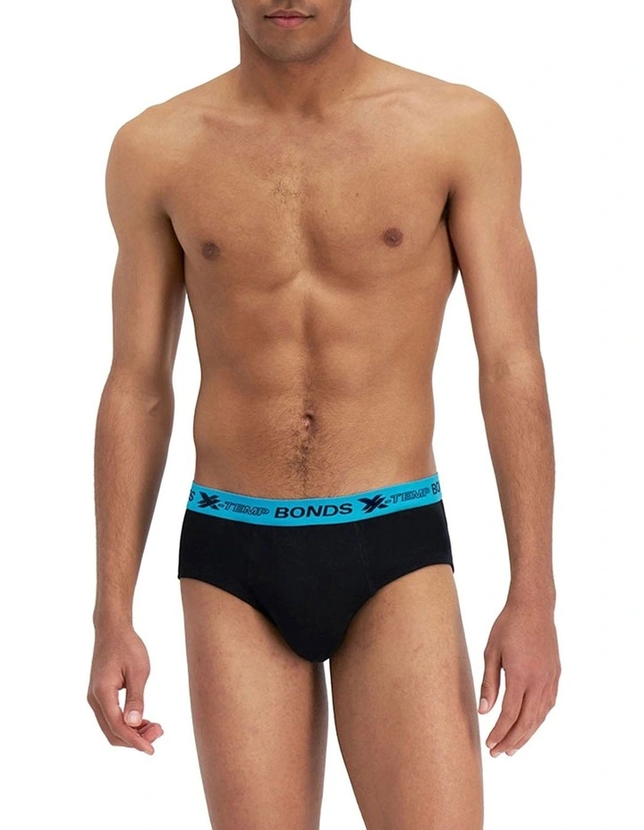 Bonds X-Temp Brief Black 4 Pack In Multi 1 Bonds X-Temp Brief Black 4 Pack In Multi