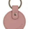 Jane Leather Key Ring Rose