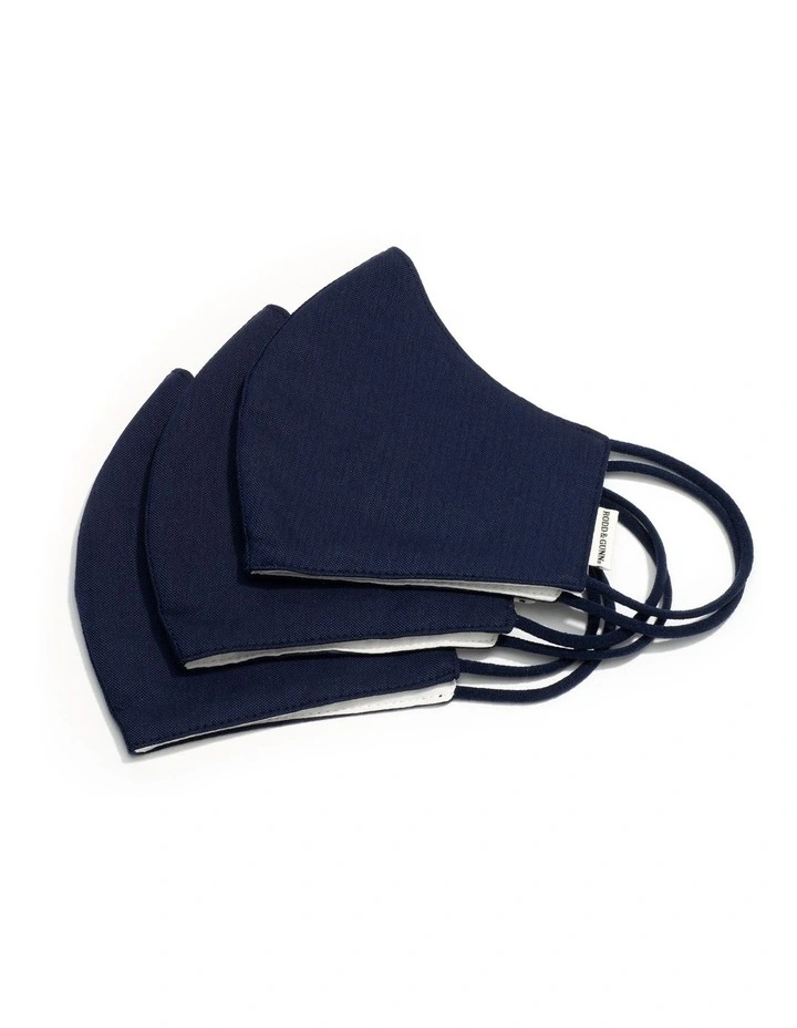 RG Face Mask Three Pack Navy 1 RG Face Mask Three Pack Navy