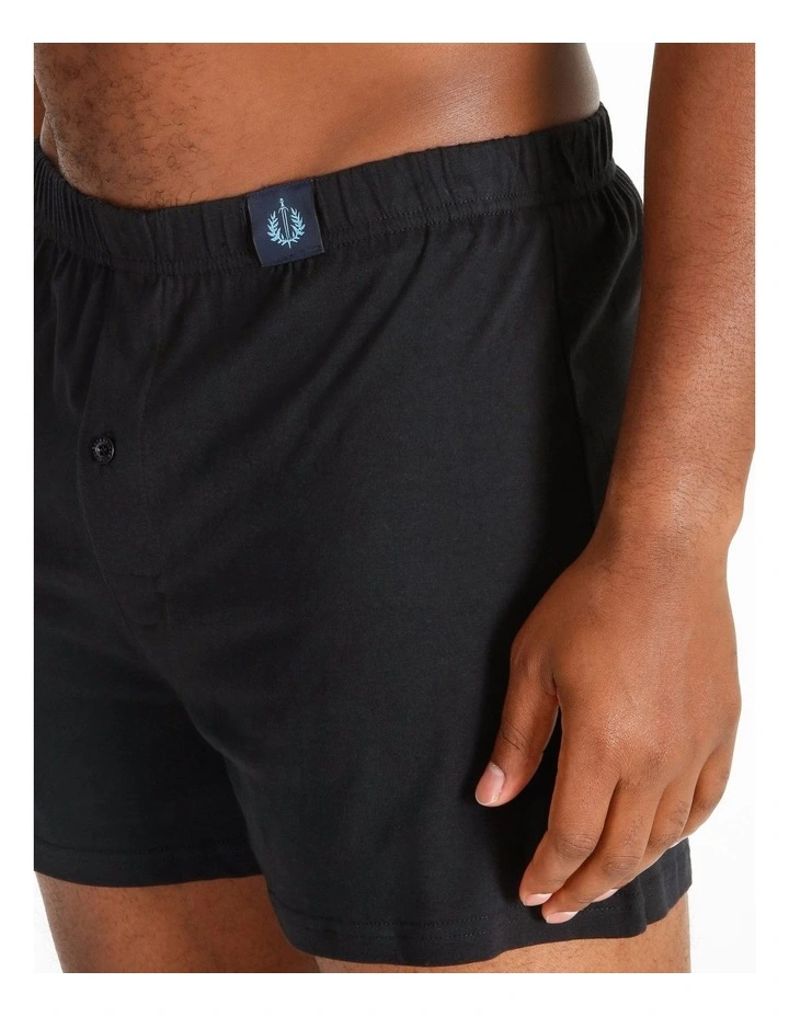 Loose Knit Boxer Shorts 2 Pack In Black 4 Loose Knit Boxer Shorts 2 Pack In Black - Image 4