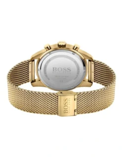 Hugo Boss Skymaster 44mm Gold Mesh Black Chrono Watch 1513838 -Myer Clothing Shop 808136920 3 720x928