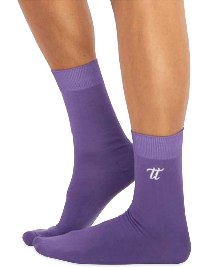 Men's Socks In Dark Violet 10 Pack 1 Men's Socks In Dark Violet 10 Pack