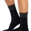 Men's Socks In Blue / White Dots 10 Pack
