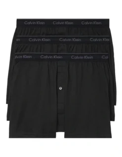 Calvin Klein Cotton Classics Knit Boxers Black 3 Pack