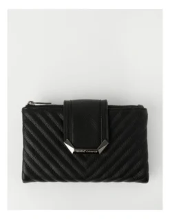Emma Black Flapover Wallet
