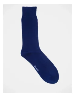 Cotton Plain Sock Navy