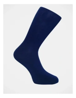 Cotton Plain Sock Navy -Myer Clothing Shop 810325900 3 1 720x928