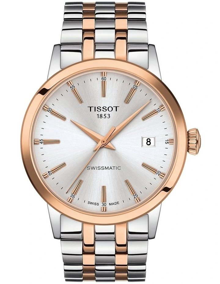 Tissot Classic Dream Swissmatic T1294072203100 Automatic Watch In Grey/Rose Gold 1 Tissot Classic Dream Swissmatic T1294072203100 Automatic Watch In Grey/Rose Gold