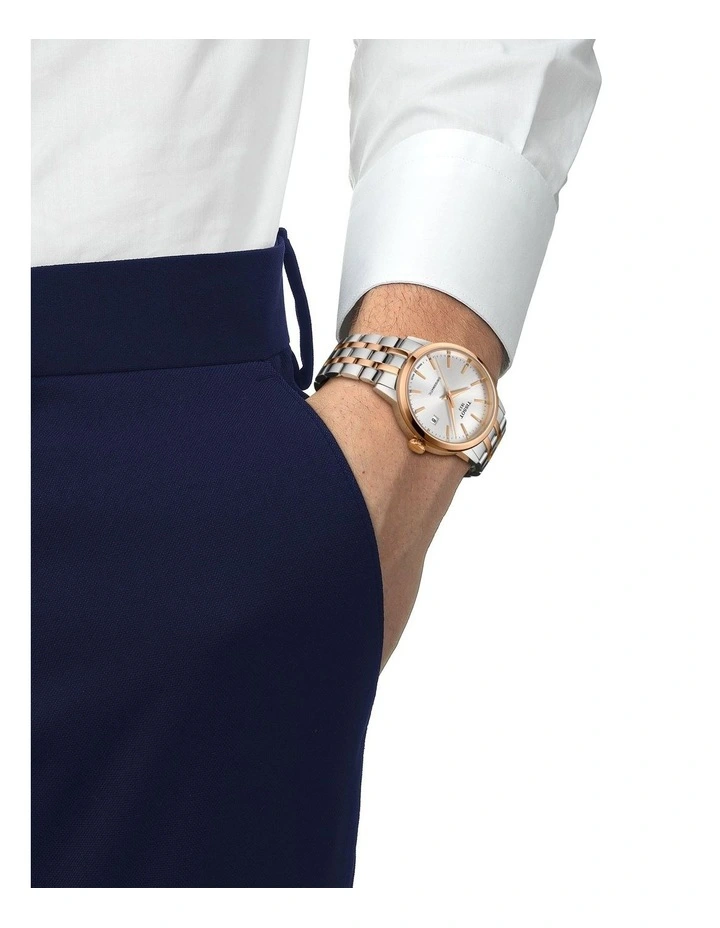 Tissot Classic Dream Swissmatic T1294072203100 Automatic Watch In Grey/Rose Gold 2 Tissot Classic Dream Swissmatic T1294072203100 Automatic Watch In Grey/Rose Gold - Image 2