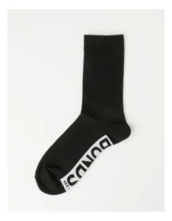 Bonds Logo Sports Crew Sock 3 Pack In Black