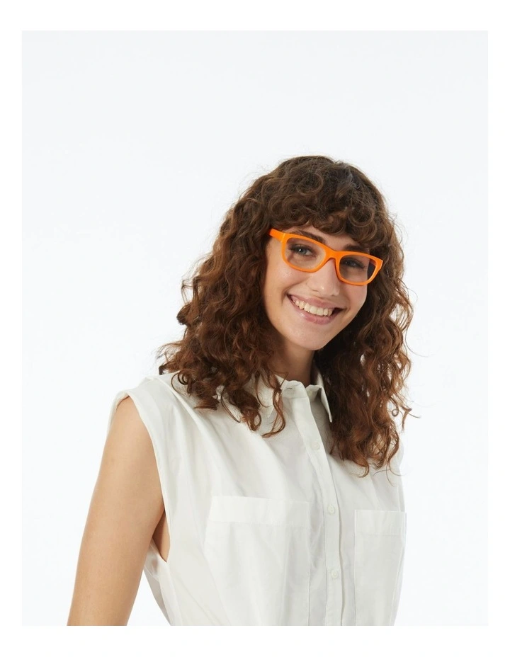 Blue Light Filter Glasses In Orange 2 Blue Light Filter Glasses In Orange - Image 2