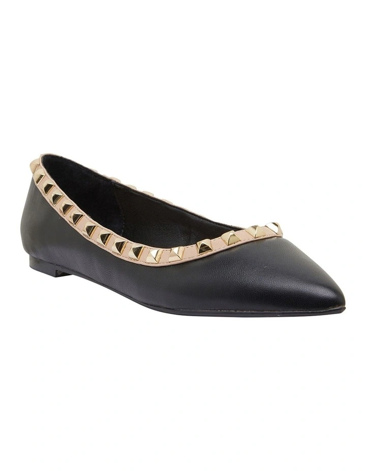 Iggy Black/Nude Kid Flat Shoes 2 Iggy Black/Nude Kid Flat Shoes - Image 2