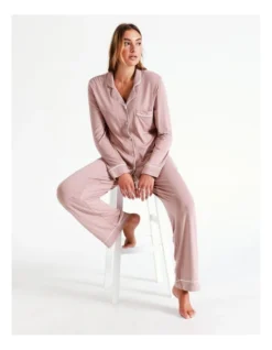 Chloe & Lola Bamboo Long Sleeve Pyjamas Set In Pink -Myer Clothing Shop 813457990 968769370 6 720x928