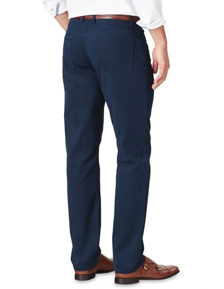 Stretch Bedford Cord Trouser Navy 2 Stretch Bedford Cord Trouser Navy - Image 2