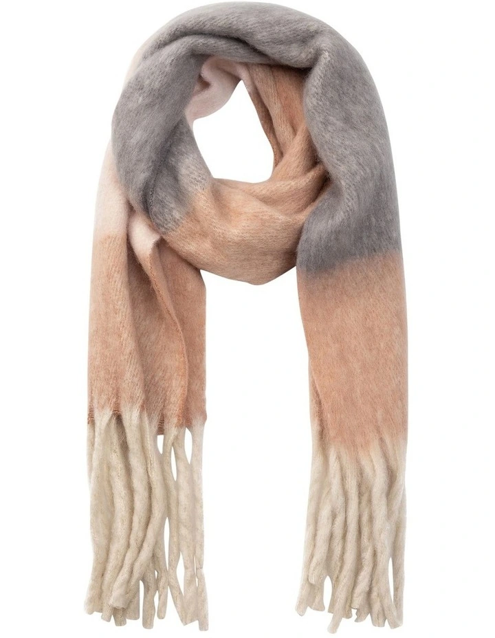 Stripe Fuzzy Blush Winter Scarf 1 Stripe Fuzzy Blush Winter Scarf