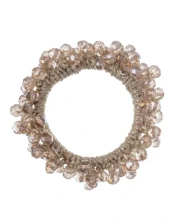 Pony Holder With Gem Champagne Hair Accessory