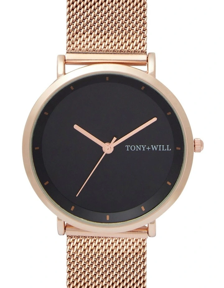 Lunar Mesh Black Rose Stainless Steel Quartz Watch TWM005E 1 Lunar Mesh Black Rose Stainless Steel Quartz Watch TWM005E