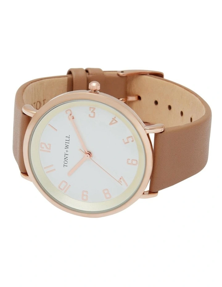 Astral Beige Leather Quartz Watch TWT008E 4 Astral Beige Leather Quartz Watch TWT008E - Image 4