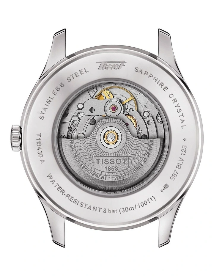 Tissot Heritage Visodate Powermatic 80 T1184301627100 Automatic Watch In Silver 4 Tissot Heritage Visodate Powermatic 80 T1184301627100 Automatic Watch In Silver - Image 4