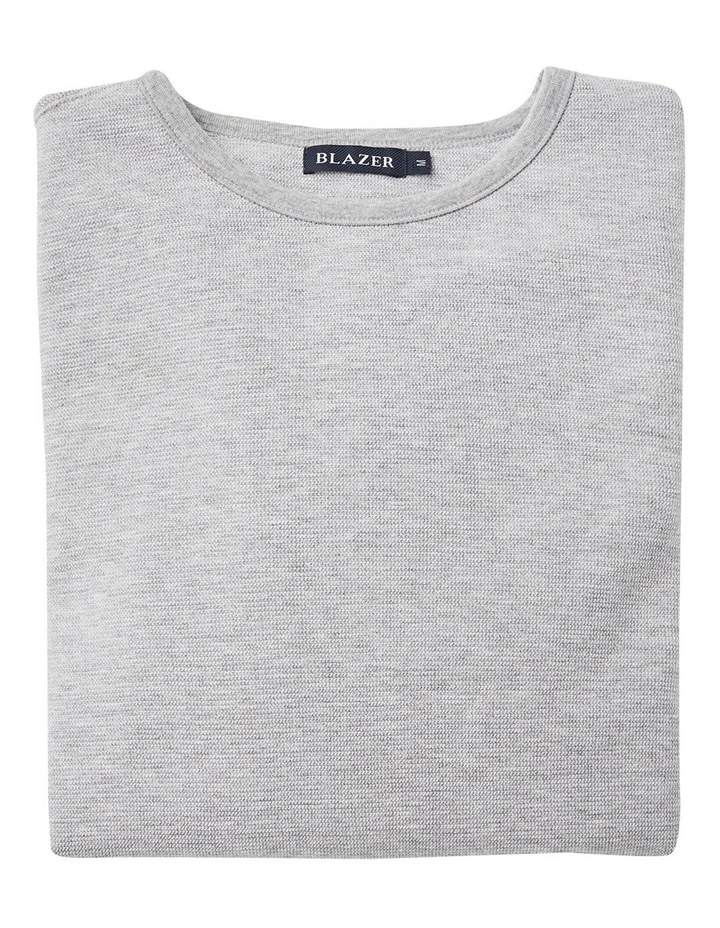 Waffle Knit Sweat Top Grey 4 Waffle Knit Sweat Top Grey - Image 4