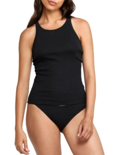 Bonds Organics Chesty Singlet In Black