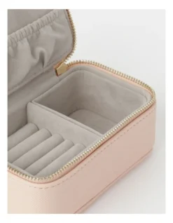 Small Zip Around Jewellery Box In Blush 7 Small Zip Around Jewellery Box In Blush -Myer Clothing Shop 824244220 4 720x928