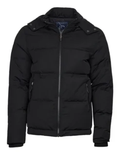 Hooded Puffer Jacket Black -Myer Clothing Shop 824419990 3 720x928