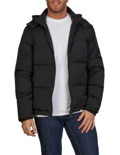 Hooded Puffer Jacket Black -Myer Clothing Shop 824419990 7 720x928