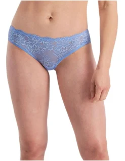 Lace Bikini Brief Cornflower Blue