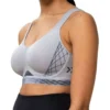 Triumph Triaction Cardio Cloud Wirefree Minimiser Sports Bra In Platinum Silver