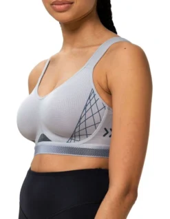 Triumph Triaction Cardio Cloud Wirefree Minimiser Sports Bra In Platinum Silver