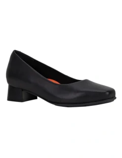 Hush Puppies The Low Square Black Leather Heeled Shoes 8 Hush Puppies The Low Square Black Leather Heeled Shoes -Myer Clothing Shop 824759920 3 720x928