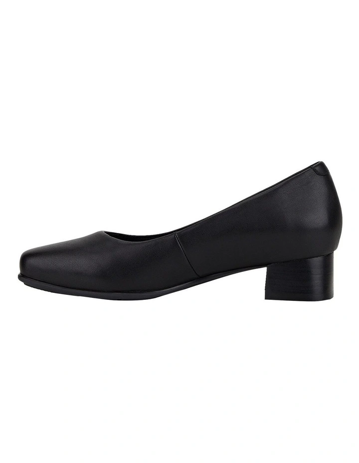 Hush Puppies The Low Square Black Leather Heeled Shoes 5 Hush Puppies The Low Square Black Leather Heeled Shoes - Image 5