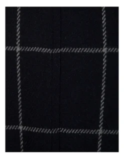 Gibson Slim Fit Mercury Big Check Melton Overcoat -Myer Clothing Shop 826803010 4 720x928