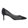 Niley Black Luster Satin Heeled Shoes