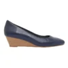 Henry Heeled Shoes In Navy Leather