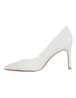 Octavia Heeled Shoes In White Leather 9 Octavia Heeled Shoes In White Leather -Myer Clothing Shop 830505970 3 720x928