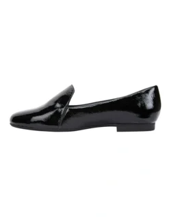 Castle Black Crinkle Patent Flat Shoes -Myer Clothing Shop 830678590 3 720x928