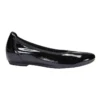 Pamper Black Crinkle Patent Flat Shoes
