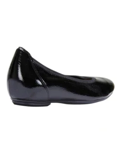 Pamper Black Crinkle Patent Flat Shoes 10 Pamper Black Crinkle Patent Flat Shoes -Myer Clothing Shop 830773900 4 720x928