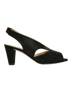 Angie Black Fabric Sandal